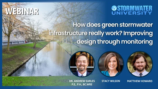 How does green stormwater infrastructure really work? Improving design through monitoring (On-Demand)